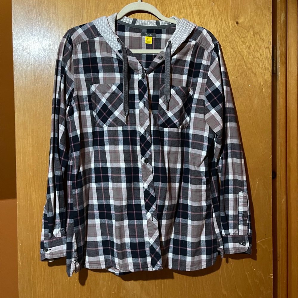Cabela’s Waffle knit Hooded Flannel